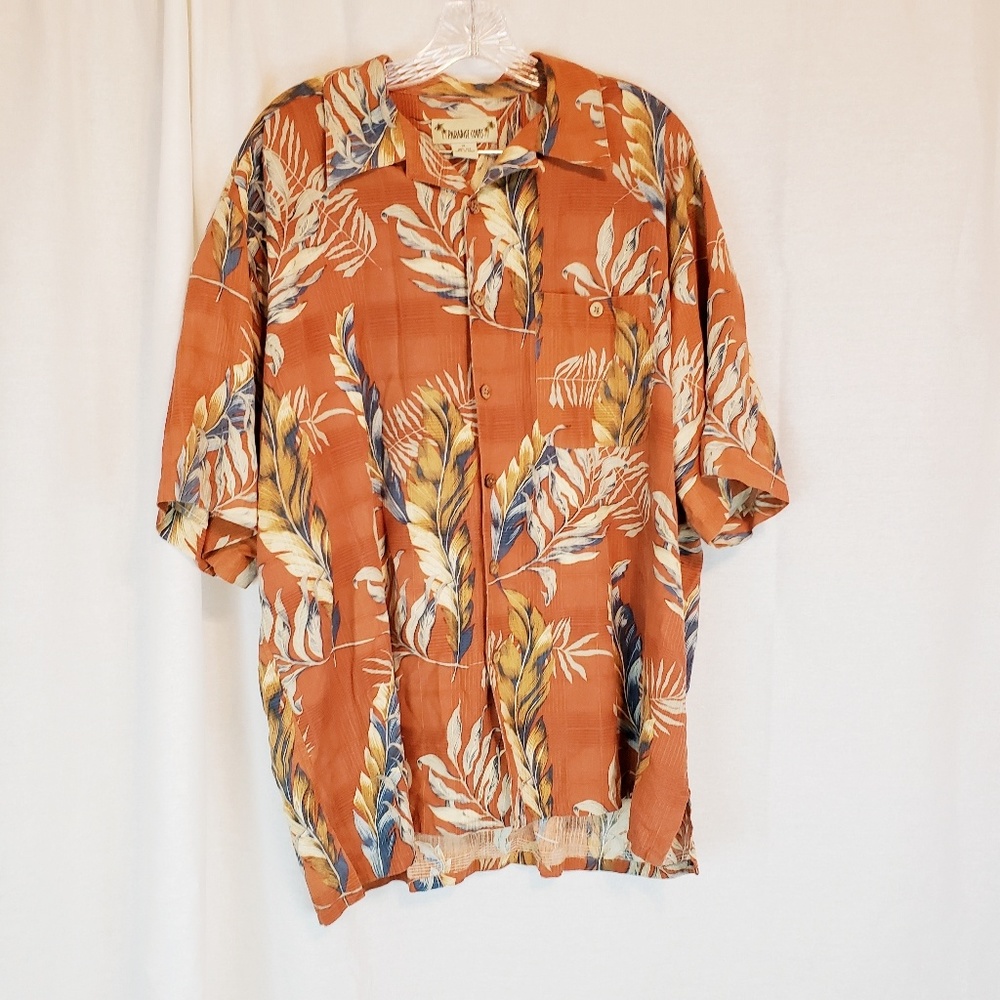 Silk Paradise Coves XL Button Down Polo